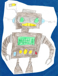 Robot Drawing01 700w